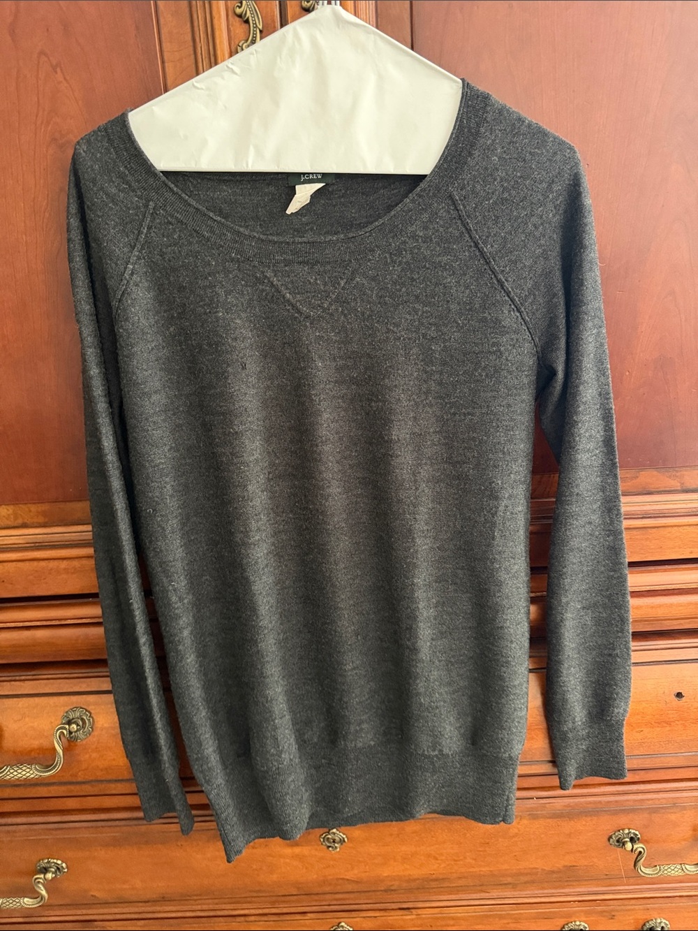 J. Crew Women's Dark Charcoal Crewneck Sweater